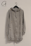 BORIS BIDJAN SABERI hooded jacket ZIPPER3.1 F099 PBBS30 off-white pure cotton